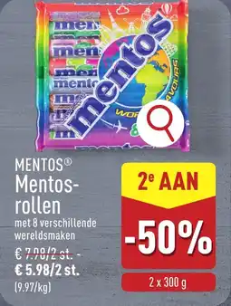 ALDI Mentos Rollen aanbieding