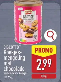 ALDI Biscotto Koekjesmengeling met chocolade aanbieding