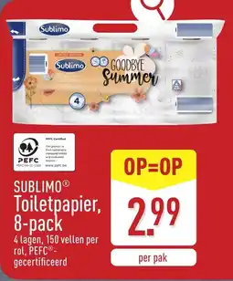 ALDI Sublimo Toiletpapier aanbieding