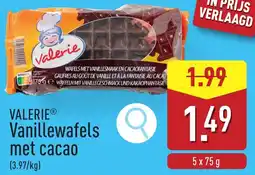 ALDI Valerie Vanillewafels met cacao aanbieding