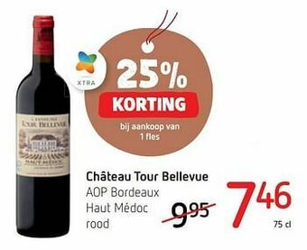 Spar Colruyt Château tour bellevue aop bordeaux haut médoc rood aanbieding