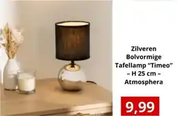 NH Market Zilveren Bolvormige Tafellamp Timeo aanbieding
