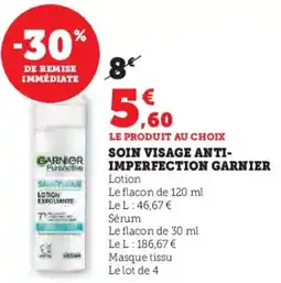 Super U Soin Visage Anti Imperfection Garnier aanbieding