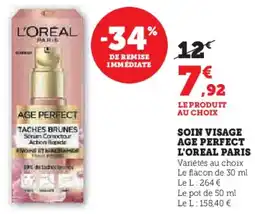Super U Soin Visage age perfect l'oreal paris aanbieding