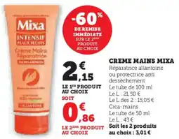 Super U Creme mains mixa aanbieding