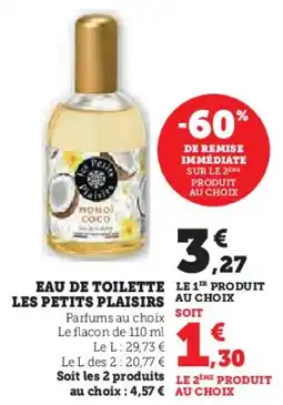 Super U Eau de Toilette les petits plaisirs aanbieding