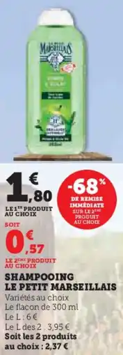 Super U Shampooing Le Petit Marseillais aanbieding