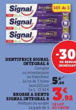 Super U Dentifrice signal integral 8 aanbieding