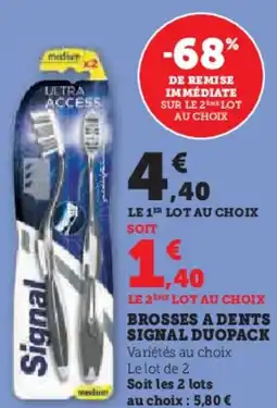 Super U Brosses A Dents Signal Duopack aanbieding