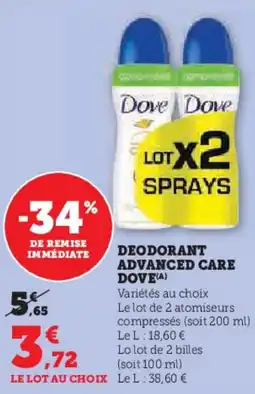 Super U Deodorant advanced care aanbieding