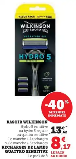 Super U Rasoir Wilkinson aanbieding