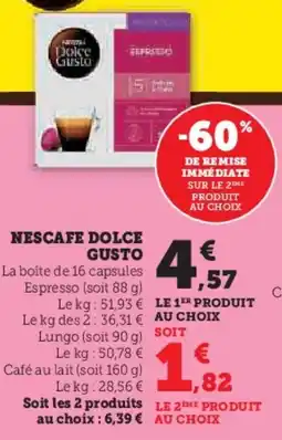 Super U Nescafe Dolce Gusto aanbieding