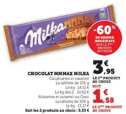 Super U Chocolat MMMax Milka aanbieding