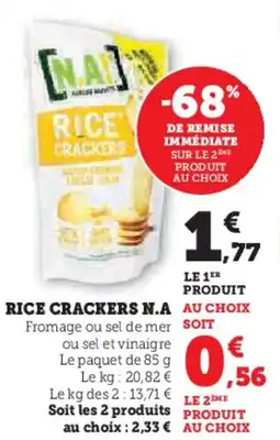 Super U Rice Crackers N,A aanbieding