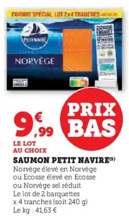 Super U Saumon Petit Navire aanbieding