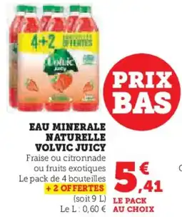 Super U Eau Minerale Naturelle Volvic Juicy aanbieding