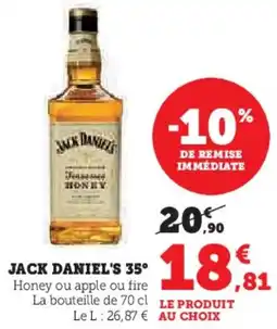 Super U Jack Daniel's 35° aanbieding