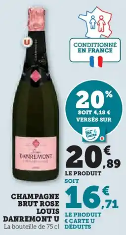 Super U Champagne Brut Rose Louis Danremont U aanbieding