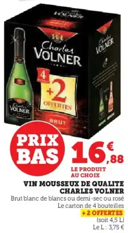 Super U Vin Mousseux De Qualite Charles Volner aanbieding