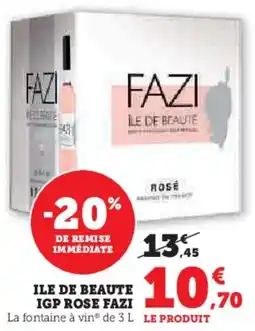 Super U ILE De Beaute IGP Rose Fazi aanbieding
