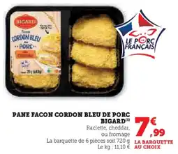 Super U Pane Facon Cordon Bleu De Porc Bigard aanbieding