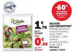 Super U Salade Les Crudettes aanbieding