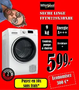 Electro-Zschau Whirlpool Seche Linge FFTM229X3BXBE aanbieding