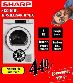 Electro-Zschau Sharp Séchoir KDNHA8S6GW3BX aanbieding