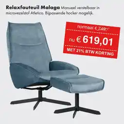 Woonsquare Relaxfauteuil Malaga aanbieding