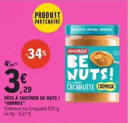 E.Leclerc Pâte à Tartiner Be Nuts! Andros aanbieding