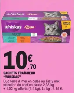 E.Leclerc Sachets Fraîcheur Whiskas aanbieding