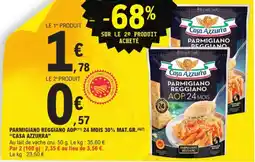 E.Leclerc Parmigiano Reggiano AOP 24 mois 30% Mat. Gr. Casa Azzurra aanbieding