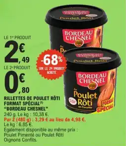 E.Leclerc Rillettes De Poulet Rôti Format Spécial Bordeau Chesnel aanbieding