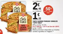 E.Leclerc Tarte saumon poireaux surgelée côté table aanbieding