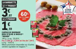 E.Leclerc Carpaccio marinade huile D'olive & basilic bigard aanbieding