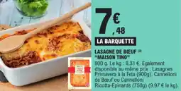 E.Leclerc Lasagne de bœuf maison tino aanbieding