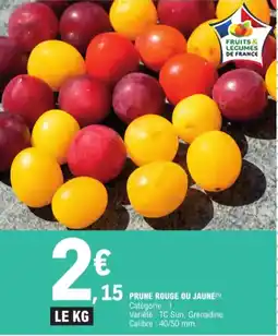 E.Leclerc Prune rouge OU jaune aanbieding
