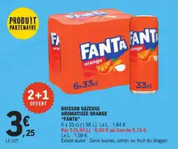 E.Leclerc Boisson gazeuse aromatisée orange fanta aanbieding