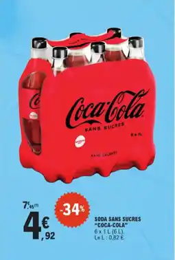E.Leclerc Soda sans sucres coca-cola aanbieding