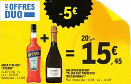 E.Leclerc Amer italien aperol+ vin effervescent italien doc prosecco riccadonna aanbieding