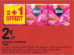 E.Leclerc Serviettes hygiénique nana aanbieding