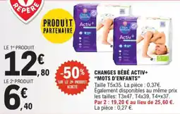 E.Leclerc Changes bébé activ+ mots d'enfants aanbieding