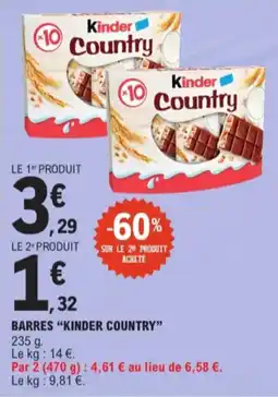 E.Leclerc Barres kinder country aanbieding