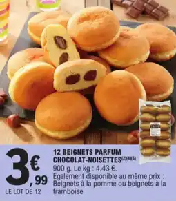 E.Leclerc 12 beignets parfum chocolat-noisettes aanbieding