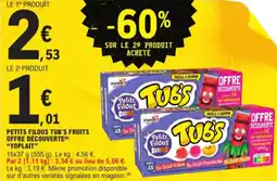 E.Leclerc Petits filous tub's fruits offre découverte yoplait aanbieding