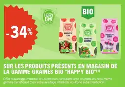 E.Leclerc Sur les produits présents en magasin de la gamme graines bio happy bio aanbieding