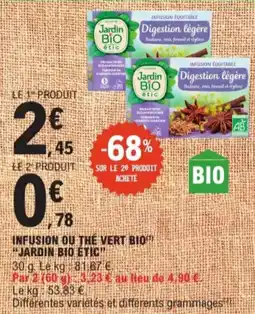 E.Leclerc Infusion ou the vert bio jardin bio etic aanbieding