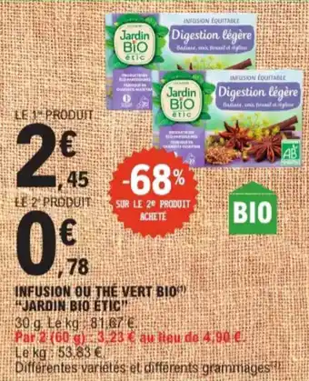 E.Leclerc Infusion ou the vert bio jardin bio etic aanbieding