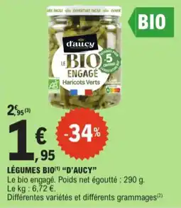 E.Leclerc LÉGUMES BIO D'AUCY aanbieding