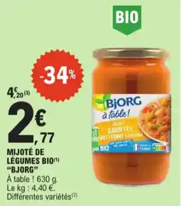 E.Leclerc Mijoté de légumes bio bjorg aanbieding